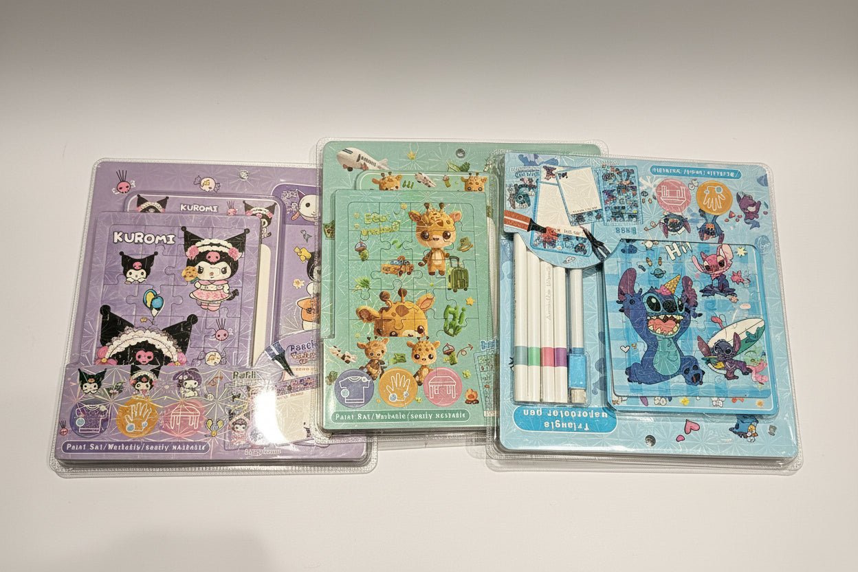 Vibrant Washable Watercolor Pen Set | Cute Character Painting Kit for Kids