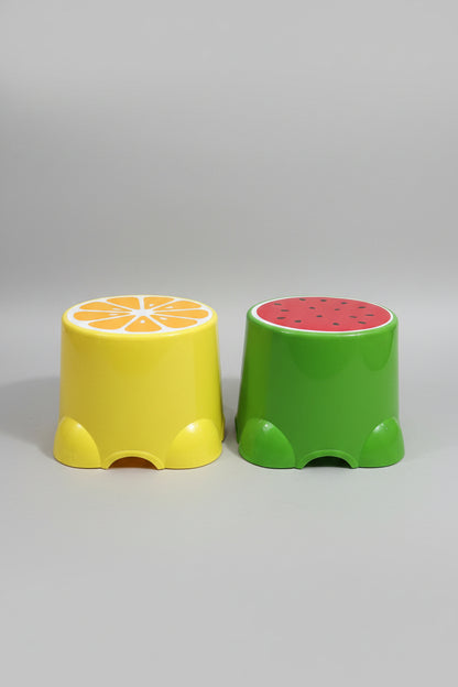 Cute Fruit Theme Kids Plastic Stool | Low Sitting Step Stool & Seat