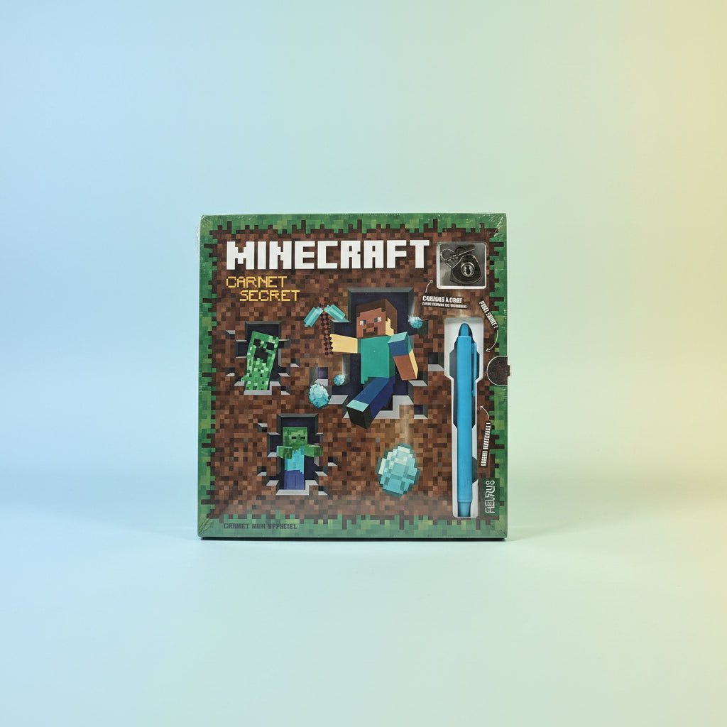 Minecraft Secret Lock & Key Diary | Pixel Character Hardcover Journal