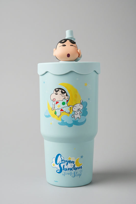Shinchan Character Straw Tumblers | Cute Insulated Water Bottles