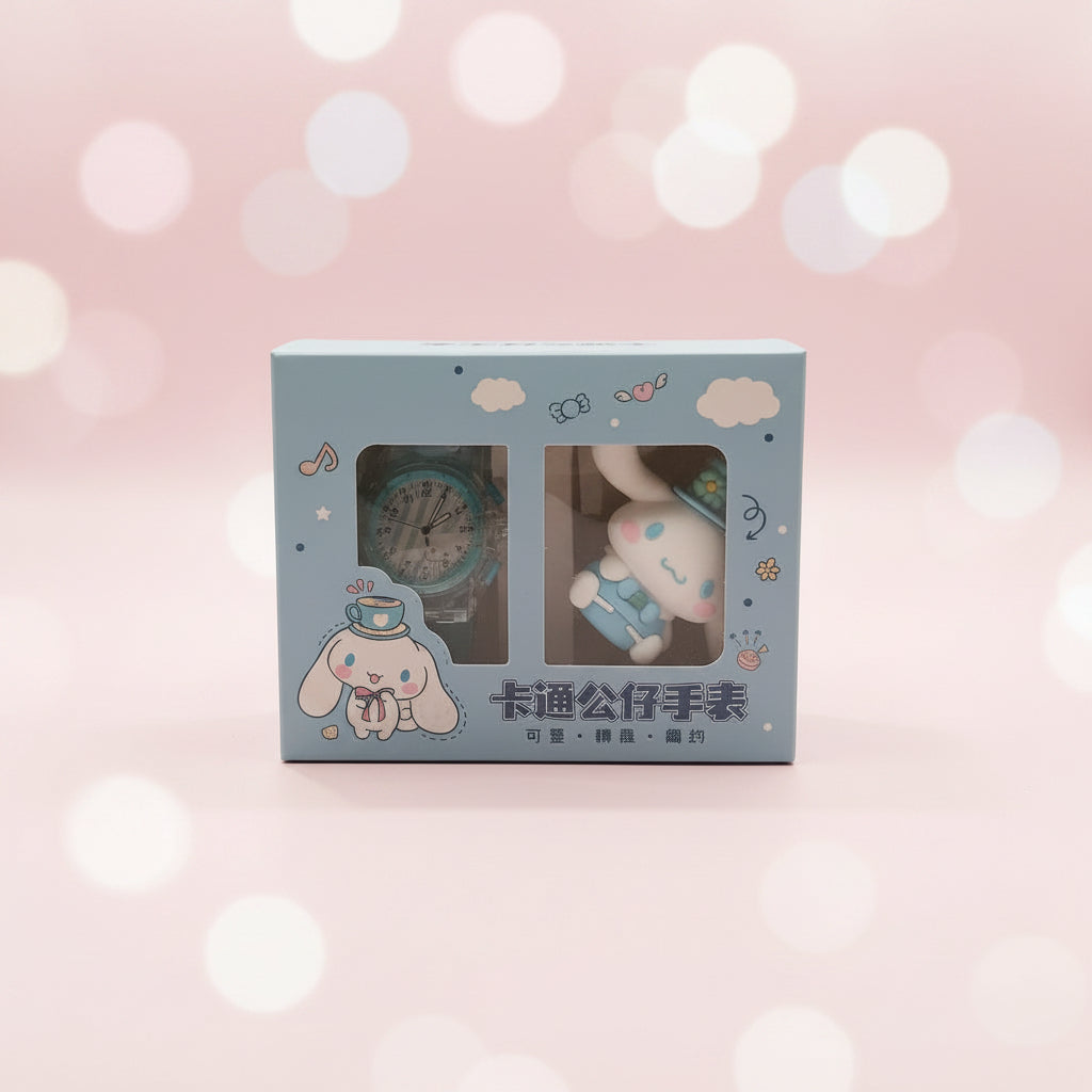 Kuromi Combo | Mymelody Theme Kids Analog Watch & Keychain Gift Set