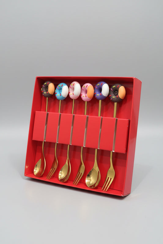 Cute Character Stainless Steel Cutlery Set | Kids Spoon & Fork Mealtime Set