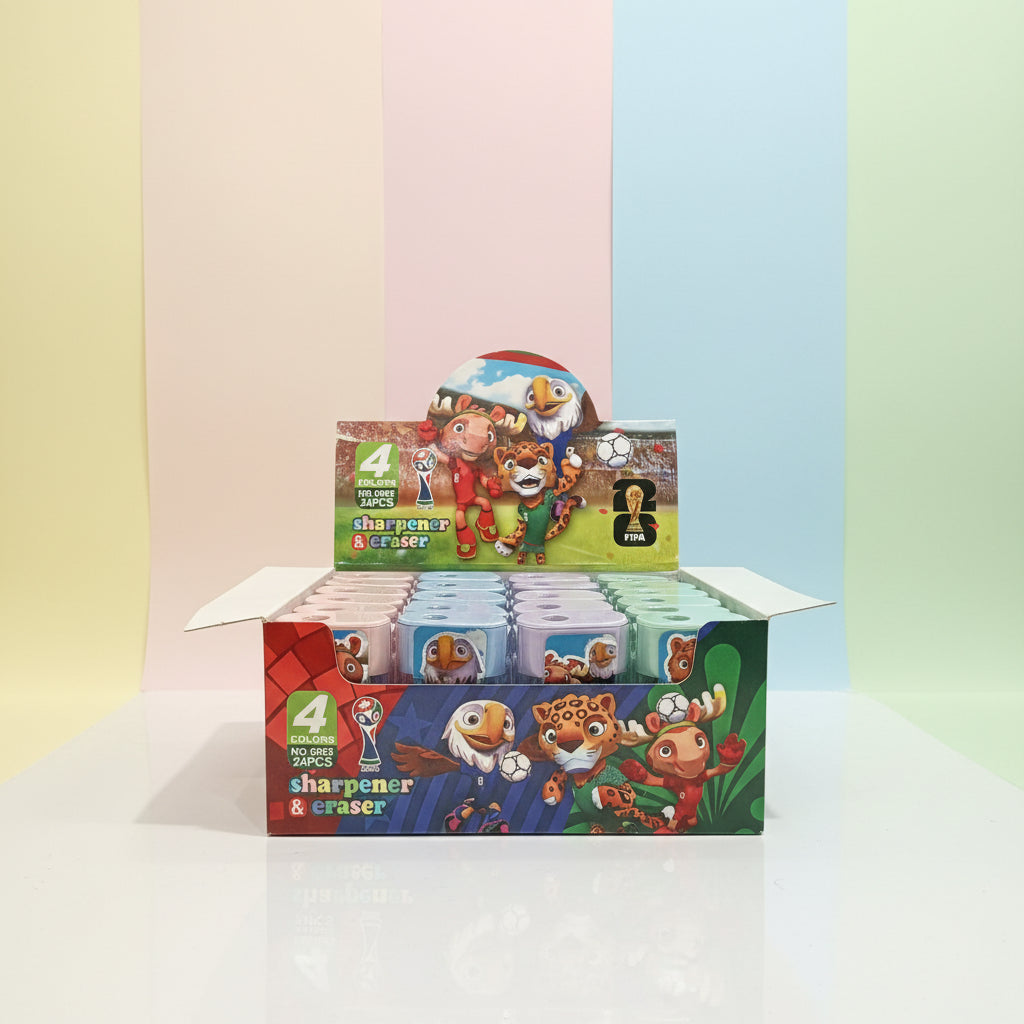 Zoo Animal 2-in-1 Eraser & Pencil Sharpener Combo | Cute School Supplies