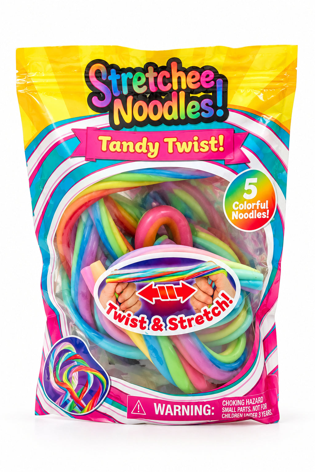 Colorful Stretchy Noodles Squishy Toy | Sensory Stress Relief Fidget