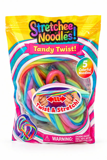 Colorful Stretchy Noodles Squishy Toy | Sensory Stress Relief Fidget