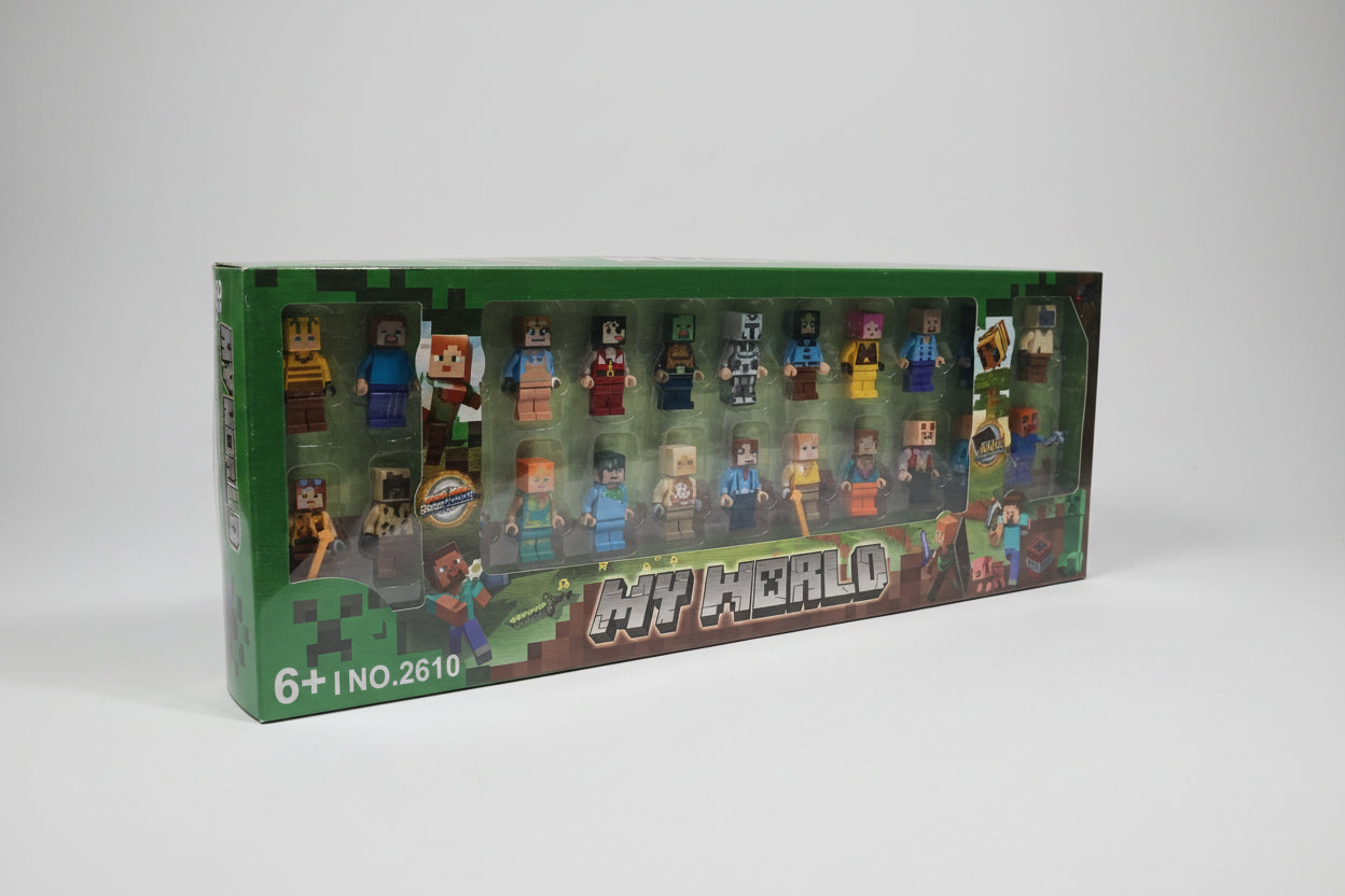 Minecraft Character Mini Figures Set | Pixel Action Figure Collection