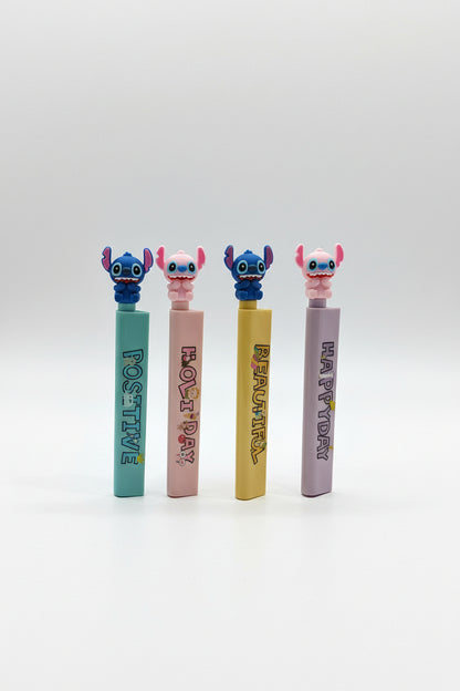 Stitch 2-in-1 Cartoon Character Ruler Pen | Sliding Mini Ruler
