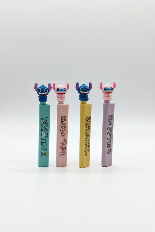 Stitch 2-in-1 Cartoon Character Ruler Pen | Sliding Mini Ruler