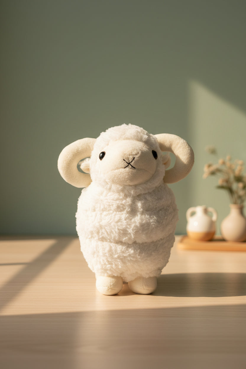 Cute Plush White Sheep Toy