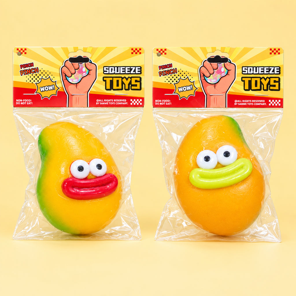 Cute Mango Squishy Toy | Soft Stress Relief Fidget