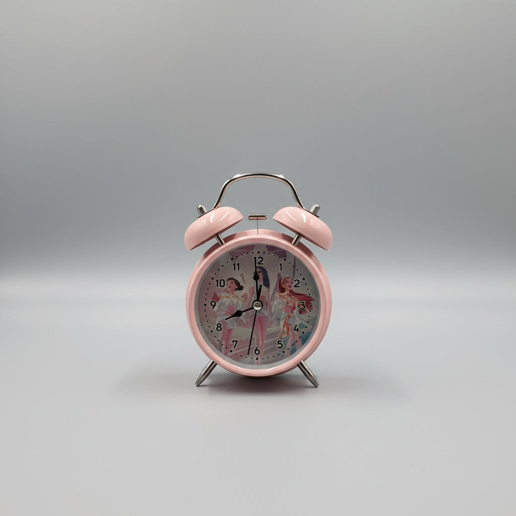 K-Pop & Character Twin Bell Alarm Clock | Aesthetic Desk & Table Clock for Fans