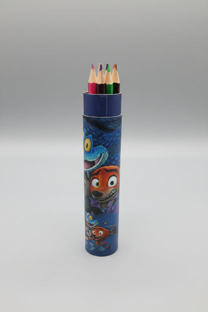 Cute Zoo Animal Pencil Colour  Set (12 Different Colors) | Vibrant Crafting & Coloring Kit