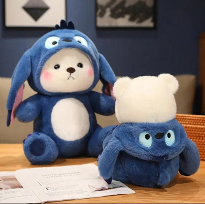 Blue Cap Teddy Soft Toy Blanket