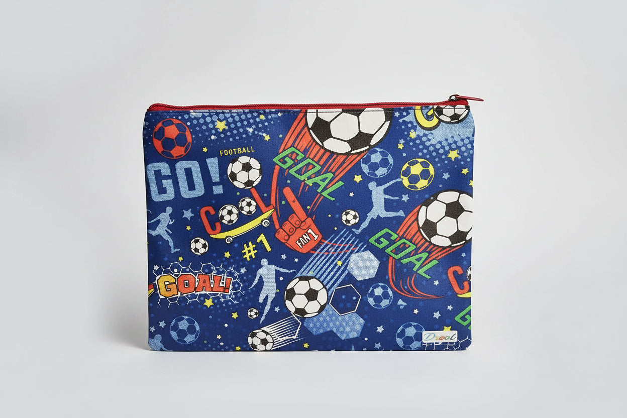 Sporty Football A4 Size Zipper Pouch