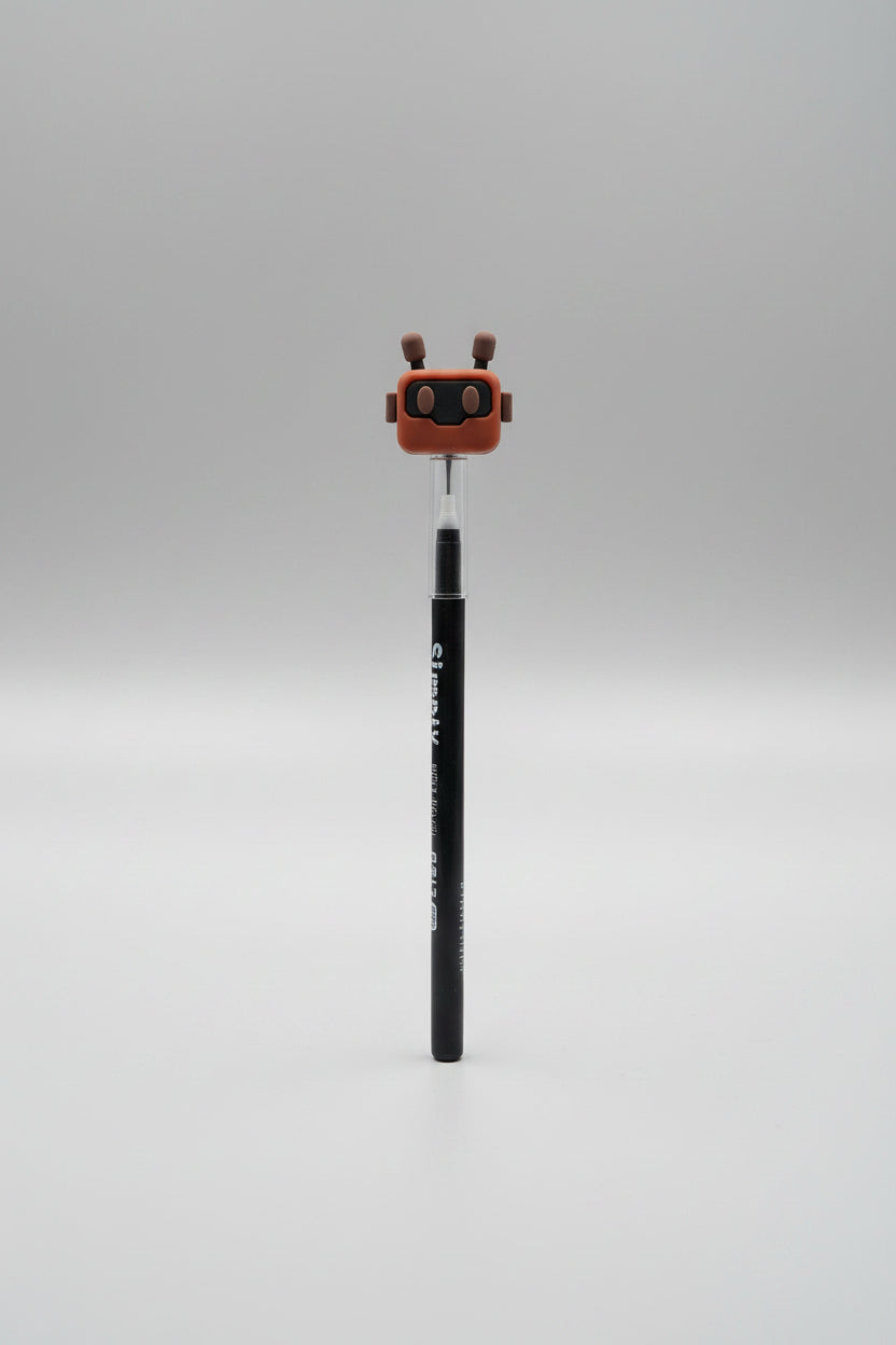Cute Robot Character Topper Writing Pencils | Pastel Lead Pencils with Cute Robot Figurines