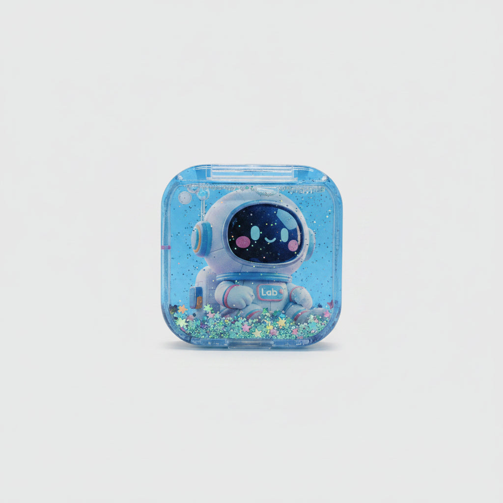 Cute Space Water Glitter Pencil Sharpeners | Astronaut Liquid Sharpeners for Kids