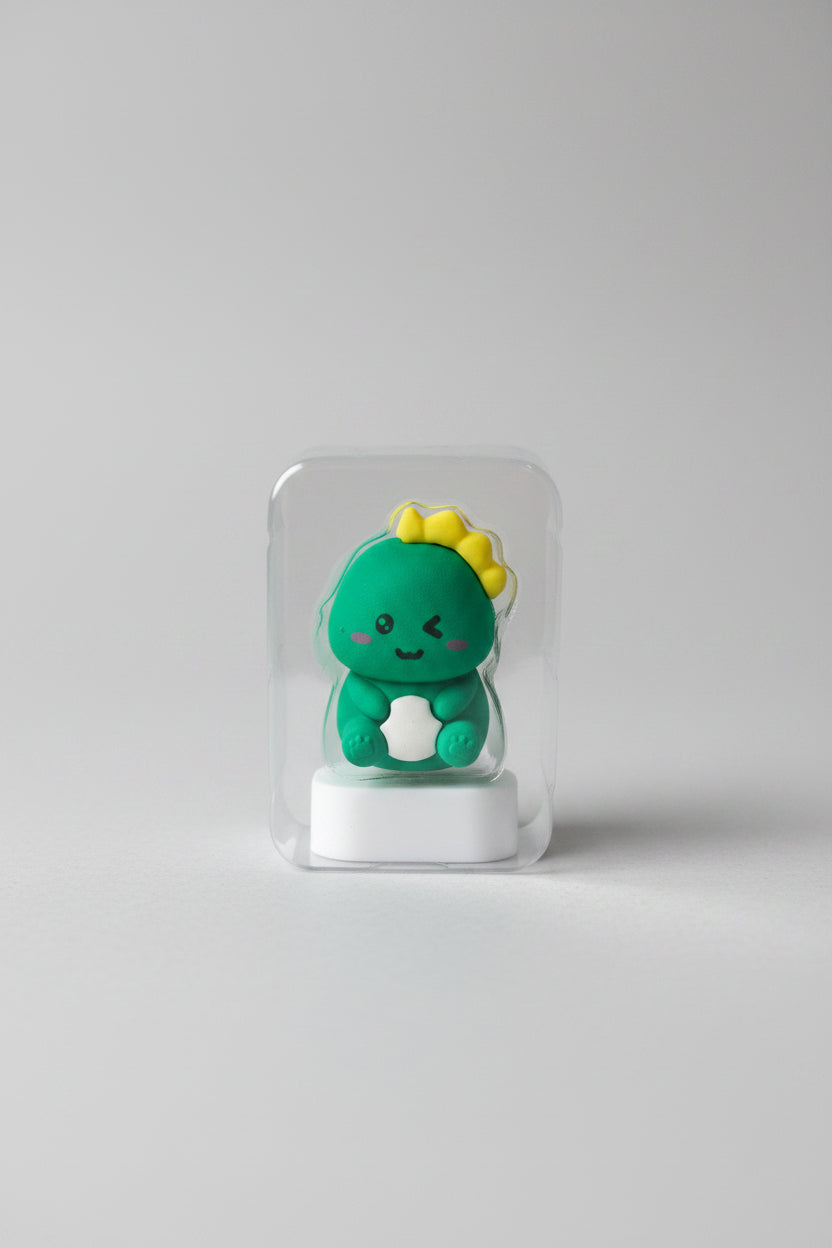 Cute Dinosaur Sharpener & Eraser Combo | 2-in-1 Prehistoric School Stationery Set
