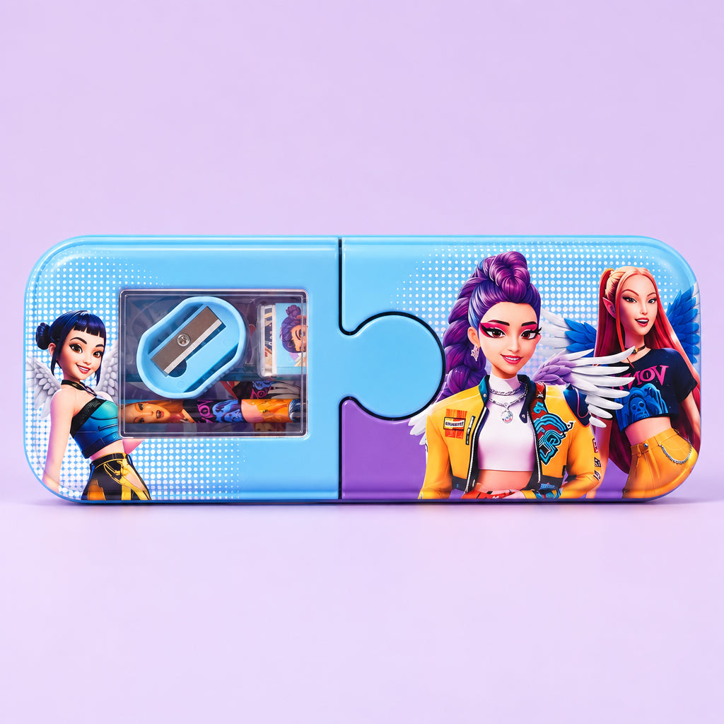 K-Pop Pencil Box  | Cute Idol Geometry Case with Accessories