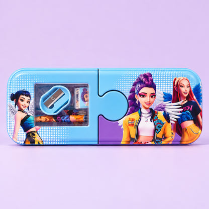 K-Pop Pencil Box  | Cute Idol Geometry Case with Accessories