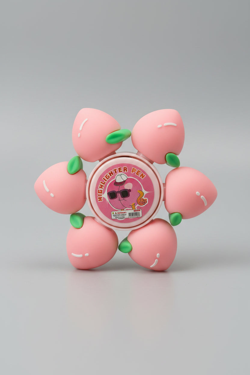 Cute Fidget Spinner Highlighter Pen Set | 2-in-1 Multicolor Flower Highlighters