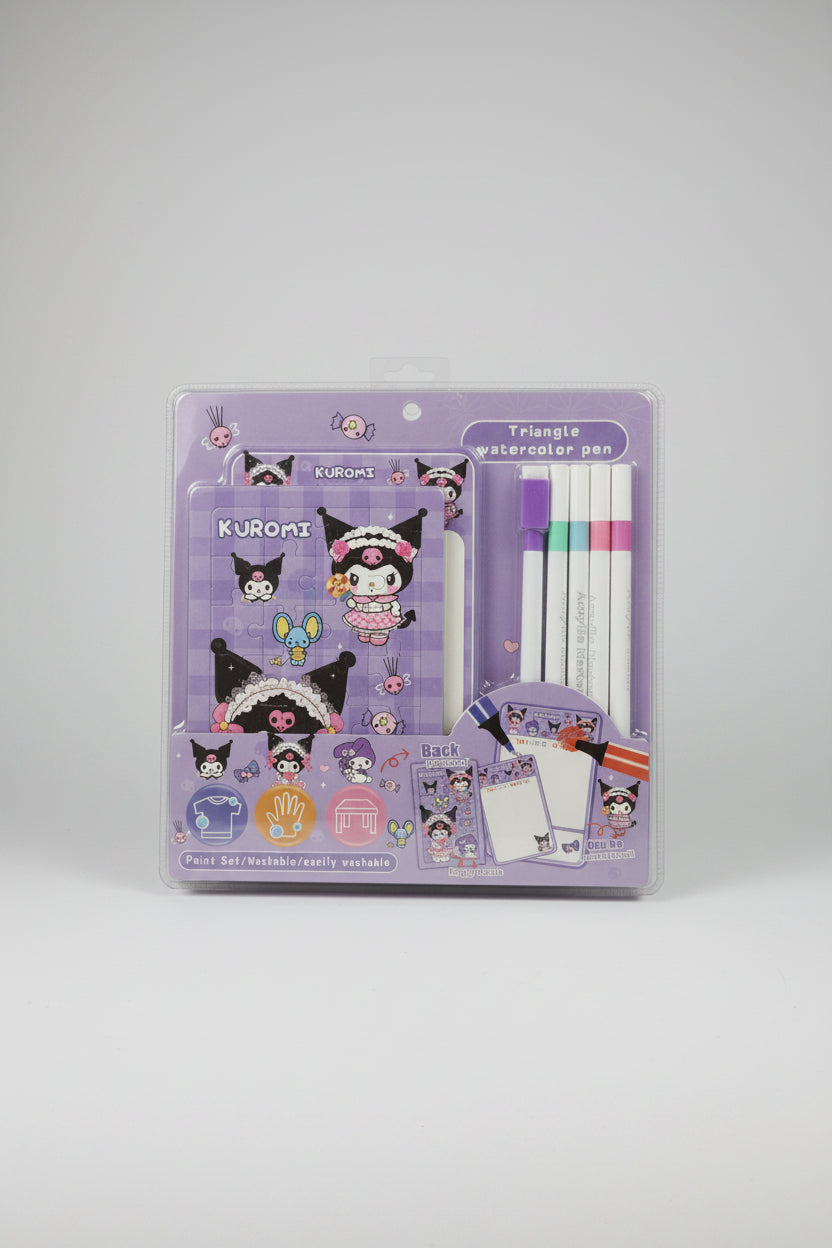 Vibrant Washable Watercolor Pen Set | Cute Character Painting Kit for Kids