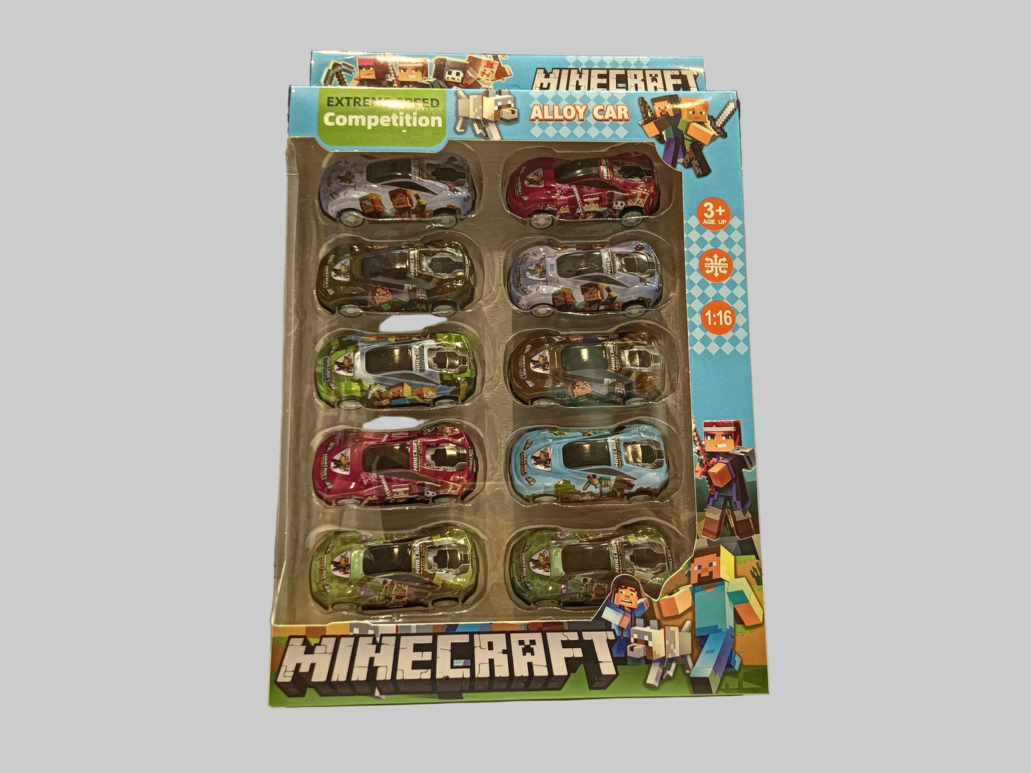 Minecraft Character Die-Cast Car Pack | Collectible Gaming Toy Vehicle Set