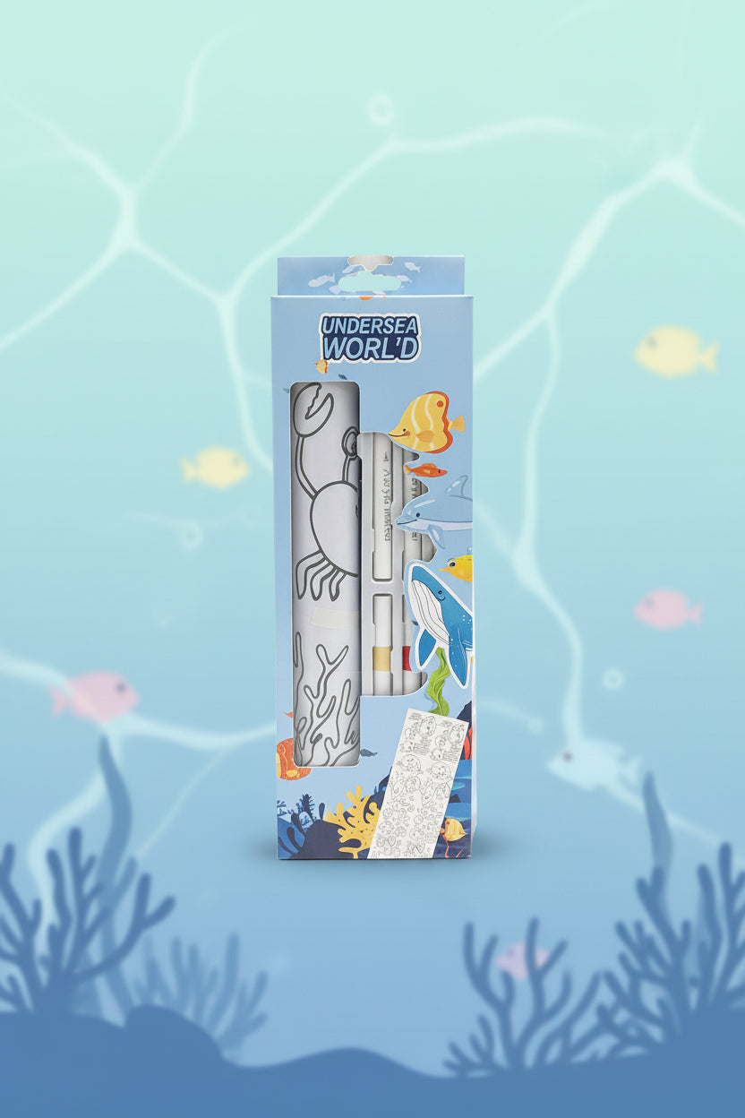Coloring Roll with Acrylic colours