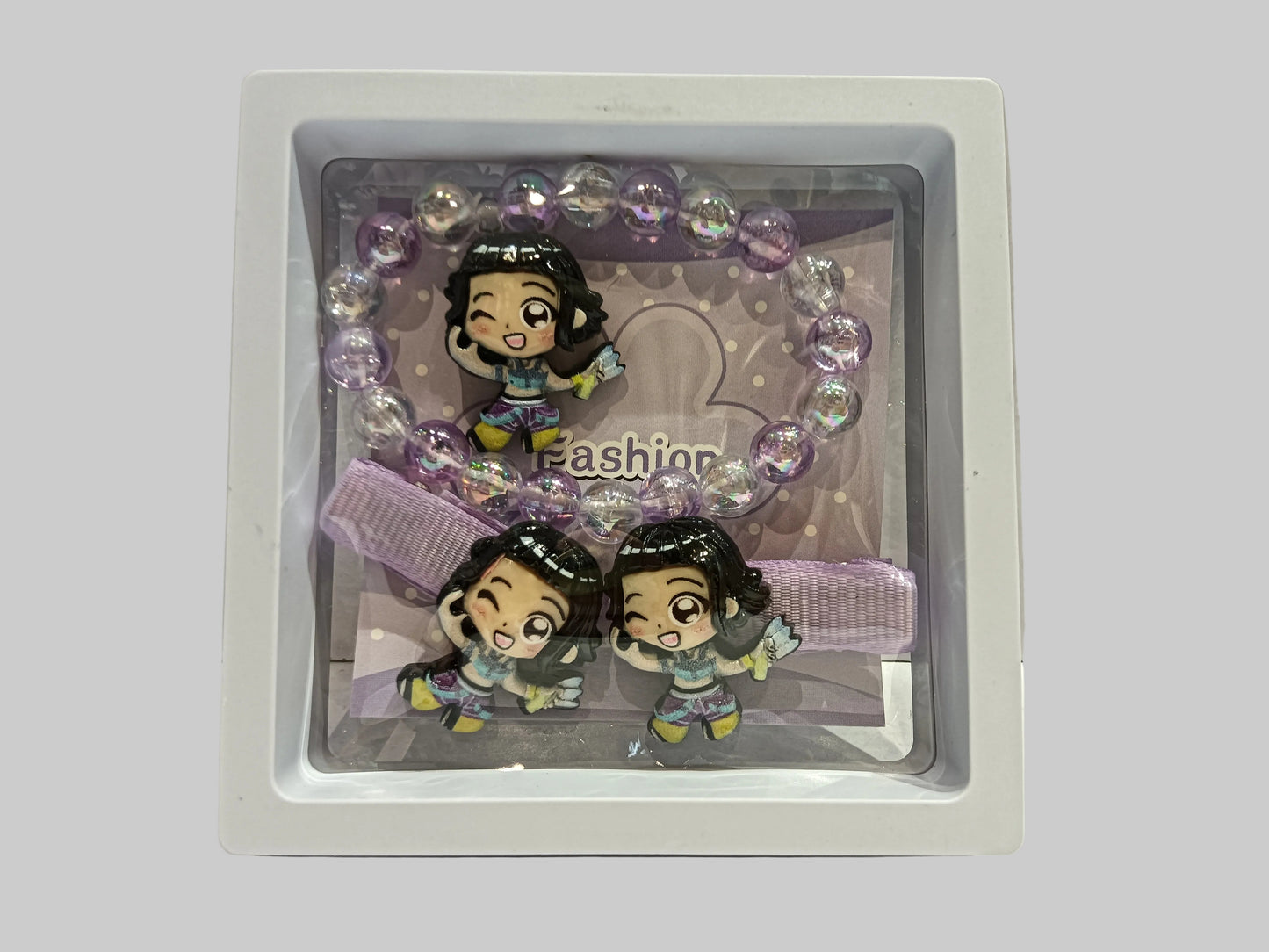 K-Pop Bracelet & Hair Clip Gift Combo | Cute Fashion Accessory Set for Fans