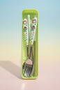 Cute ShinChan Cutlery Set with Chopsticks | Kids Portable Flatware
