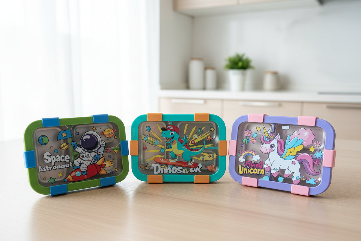 Kids Lunch Boxes (Circular Compartment)