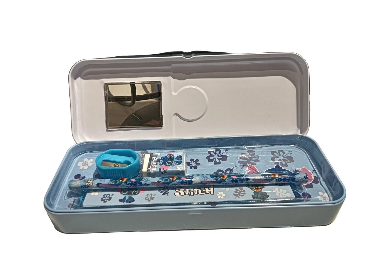 Stitch Pencil Box | Cute Character Geometry Case with Accessories