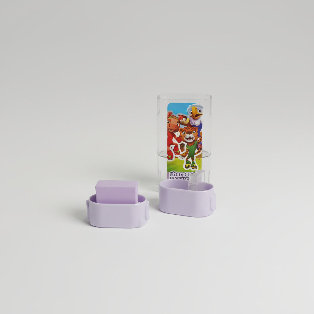 Zoo Animal 2-in-1 Eraser & Pencil Sharpener Combo | Cute School Supplies