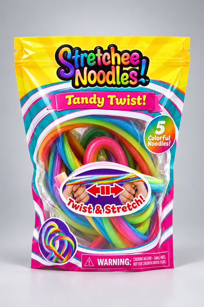 Colorful Stretchy Noodles Squishy Toy | Sensory Stress Relief Fidget