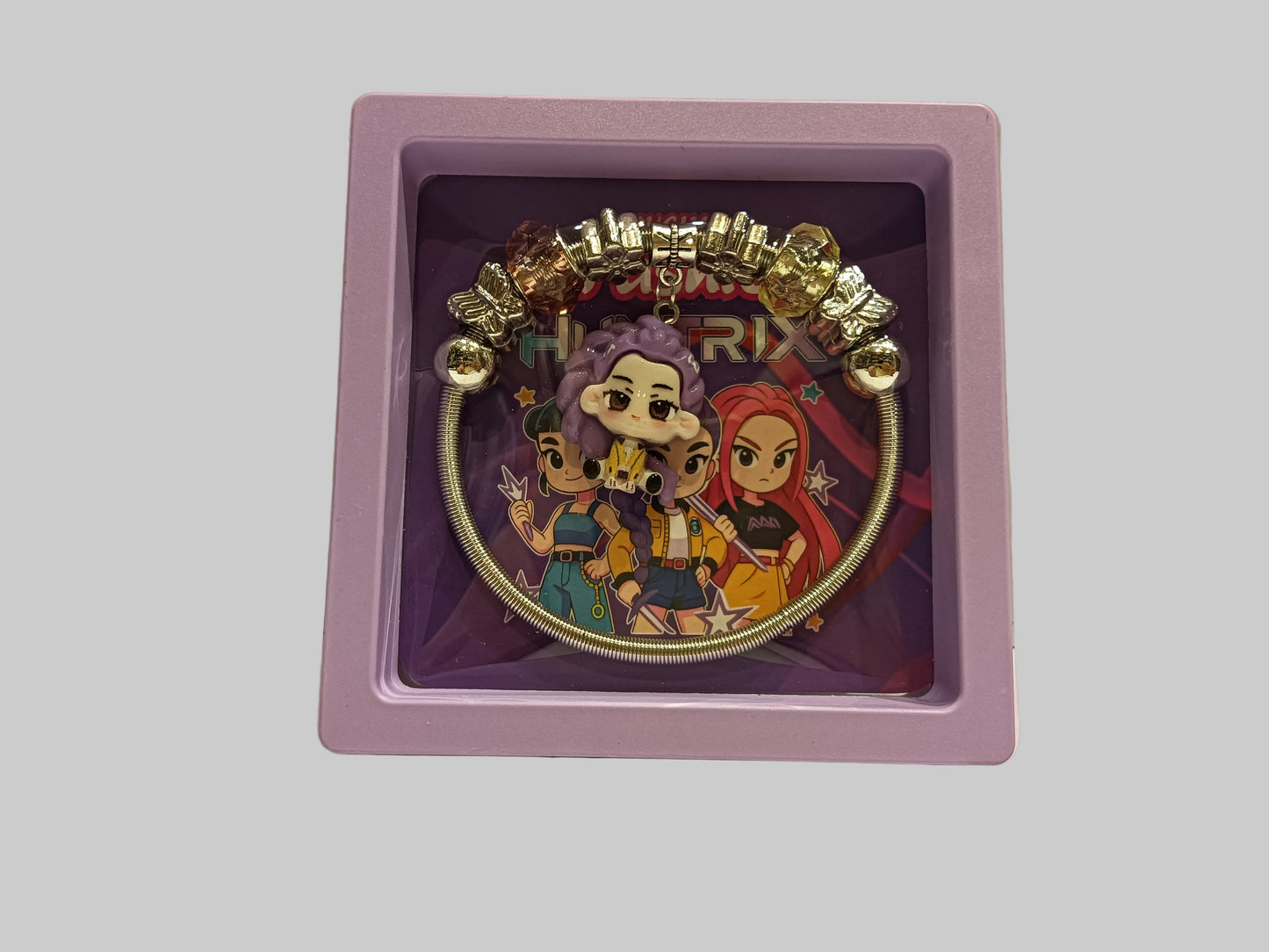 K-Pop Character Charm Bracelet | Trendy Beaded Wristband for Fans