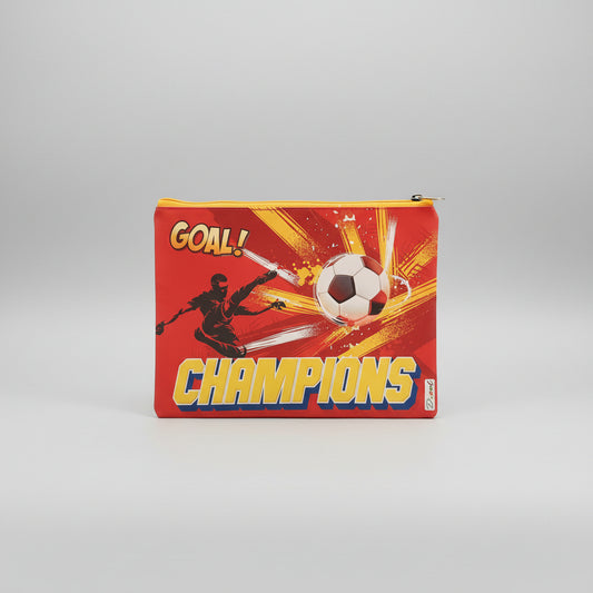 Sporty Football A4 Size Zipper Pouch