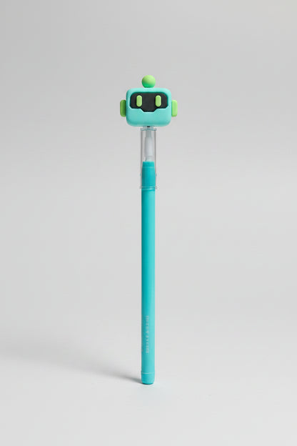Cute Robot Character Topper Writing Pencils | Pastel Lead Pencils with Cute Robot Figurines