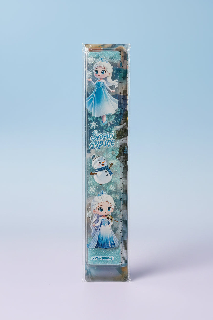 Frozen Water Glitter Ruler | Aesthetic Measuring Tool & Stationery