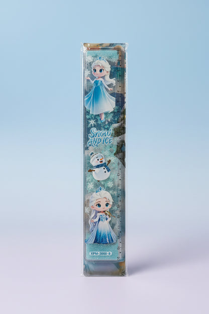 Frozen Water Glitter Ruler | Aesthetic Measuring Tool & Stationery