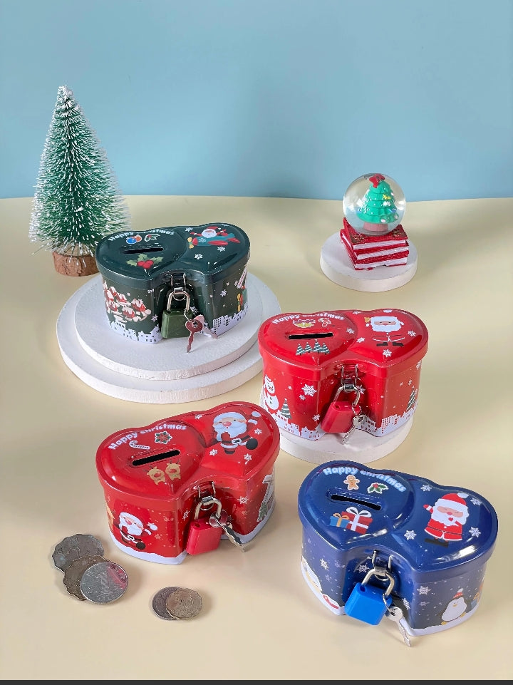 Christmas Heart Shape Money Bank