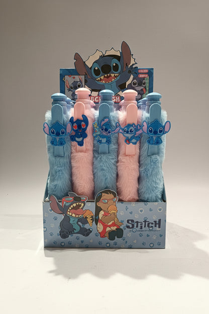 Cute Plush Stitch Fur Pen | Soft Character Gel Pen for Kids & School