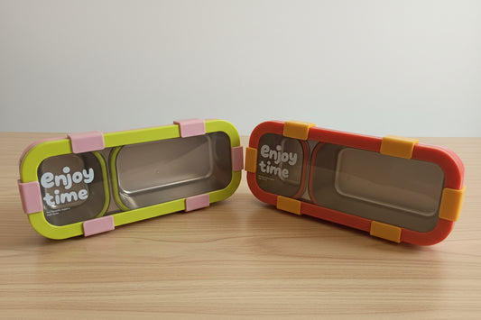 Spill Free lunch Box with cutlery set - 2 compartments