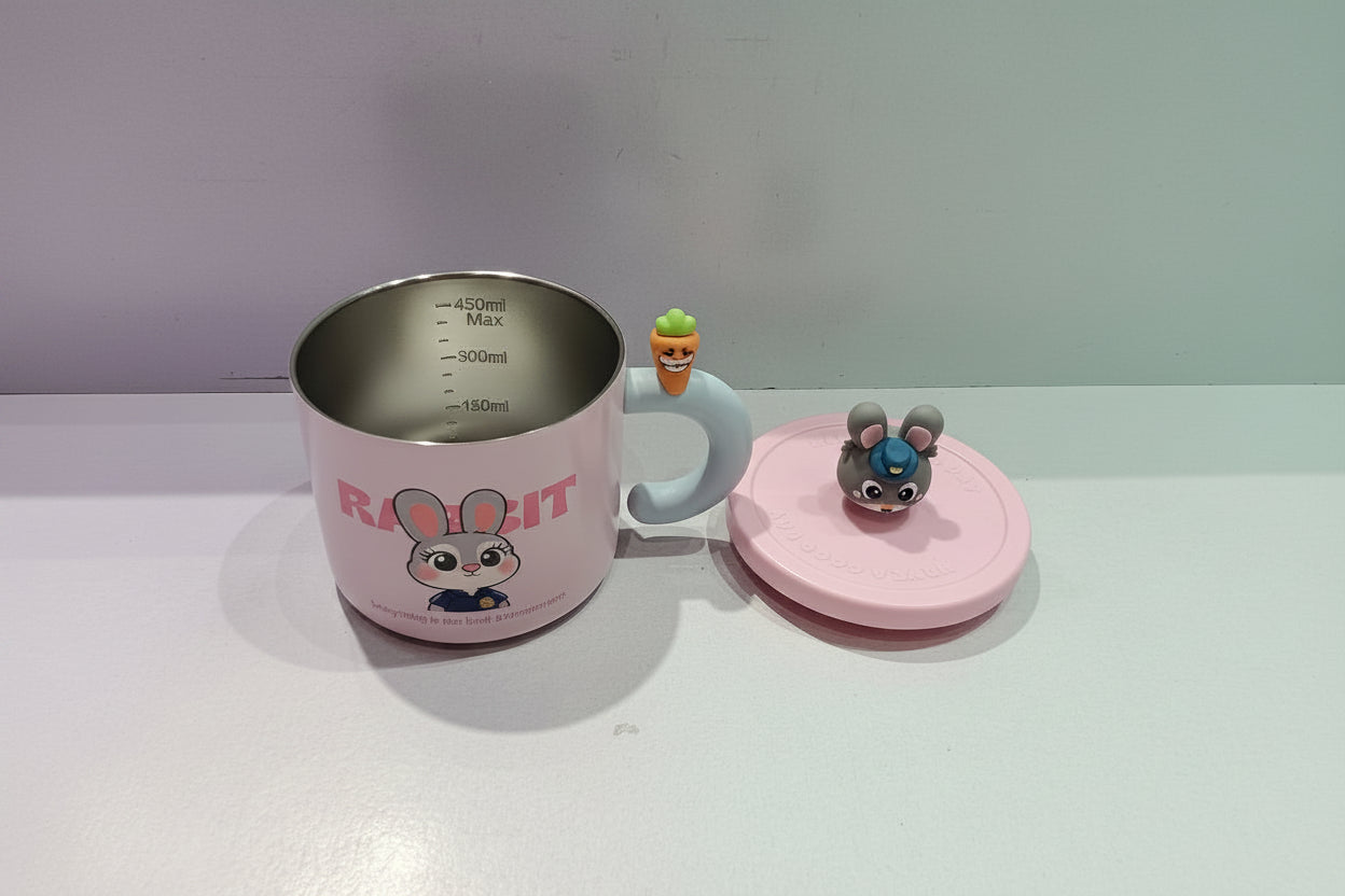 Zootopia Stainless Steel Insulated Mug with Lid | 500ml Vacuum Travel Mug