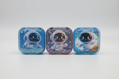Cute Space Water Glitter Pencil Sharpeners | Astronaut Liquid Sharpeners for Kids