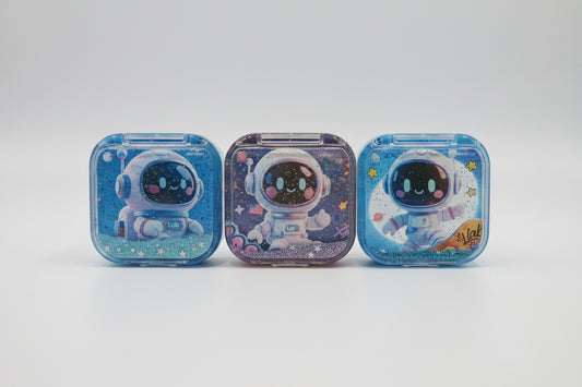 Cute Space Water Glitter Pencil Sharpeners | Astronaut Liquid Sharpeners for Kids
