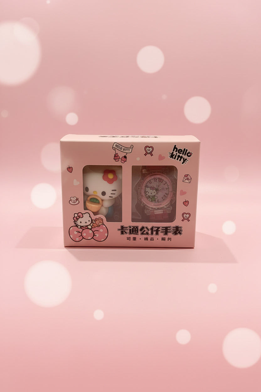 Kuromi Combo | Mymelody Theme Kids Analog Watch & Keychain Gift Set