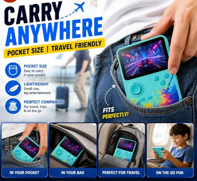 G5 Retro Handheld Gaming Console | 500 Built-in Classic Games | Portable Mini Game Console