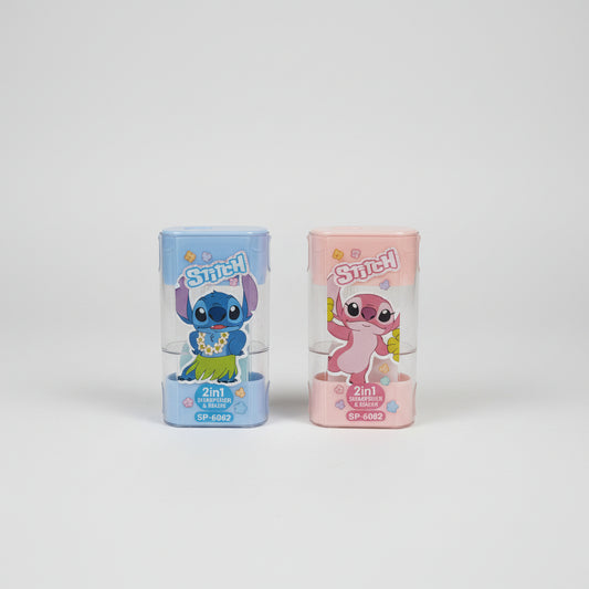 2-in-1 Stitch Eraser & Pencil Sharpener Combo | Cute School Supplies Make