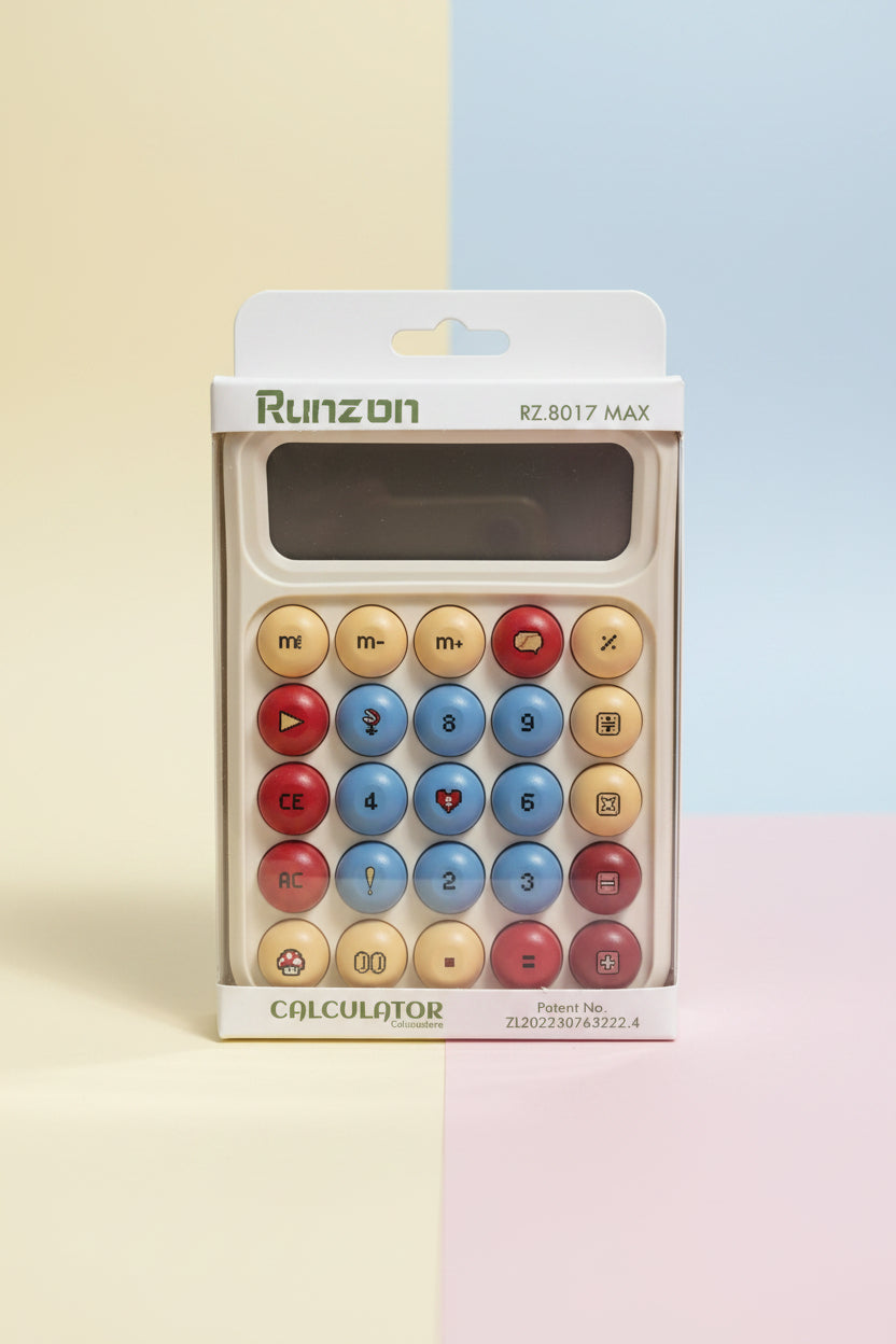 Compact Colorful Desktop Calculator | Portable Office & School Calc