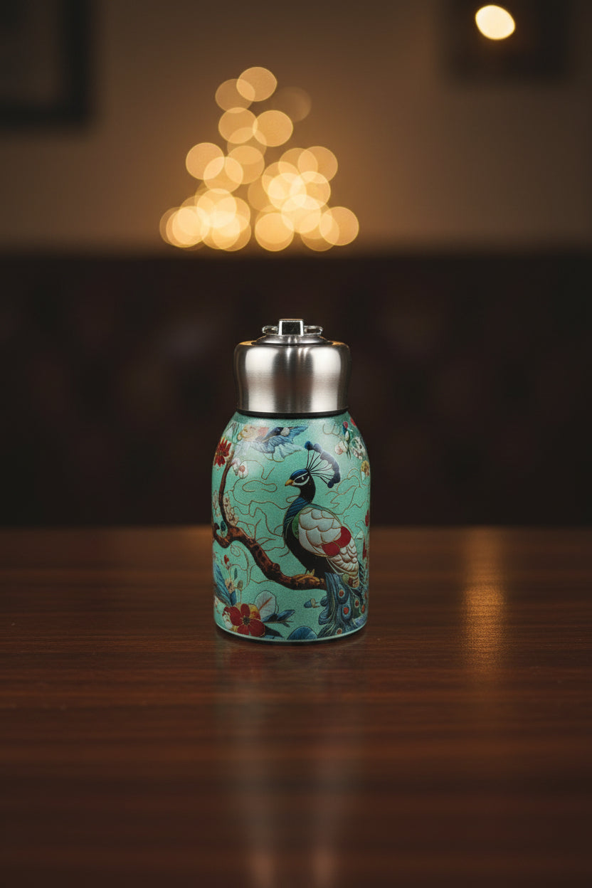 300ml Vacuum Insulated Stainless Steel Water Bottle | Thermos Flask with Beautiful Print