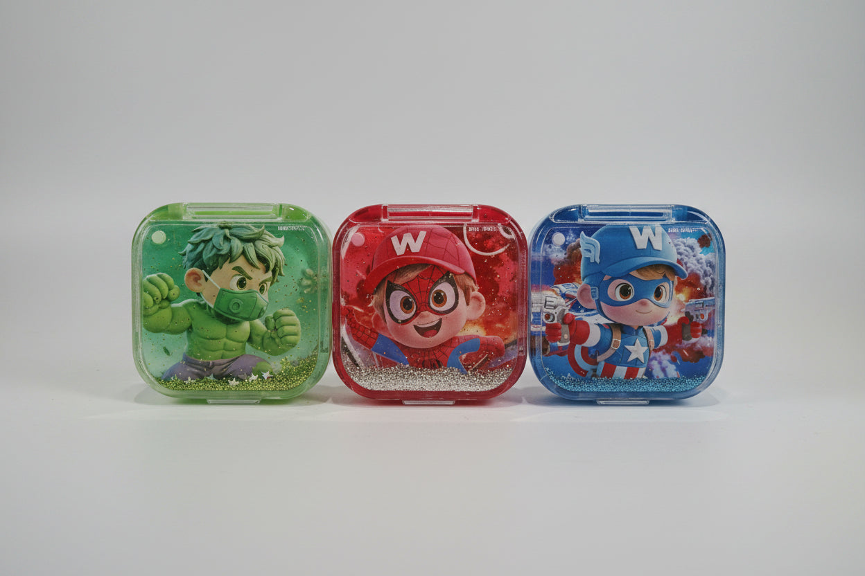 Avengers Water Glitter Pencil Sharpeners | Cute Liquid Sharpeners for Kids
